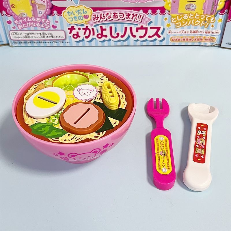 Japanese Food Lifestyle - 日本のシミュレーションヌードルラーメンセット楽しい人形食べる餌を与える食品おもちゃかわいいヌードル子供ままごとおもちゃ誕生日ギフトセット