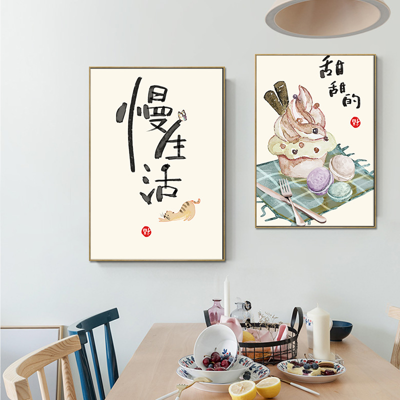 中国和風食品猫引用ポスタープリント東洋キッチン壁アート写真ホ - Japanese Food Lifestyle のレビューと価格